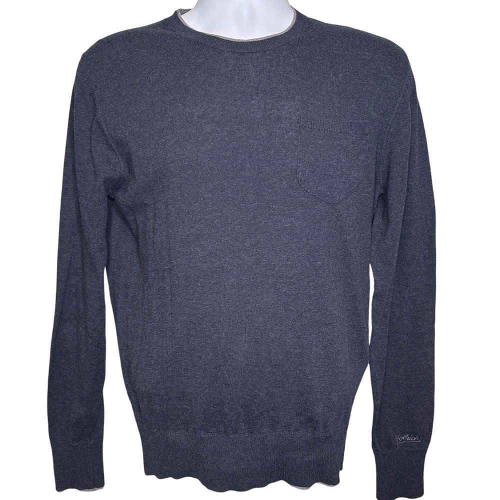 Woolrich Mens Dark Gray Crew Neck Cotton Sweater Size XS Base Layer Fitted